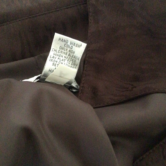 CHICOS BROWN SILK SAFARI JACKET MEDIUM - Picture 7 of 11